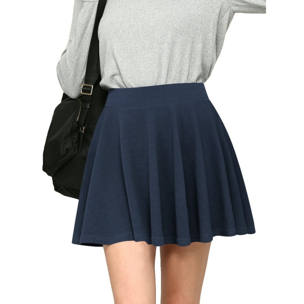 LMT: Merona Navy Pleated Skater Skirt